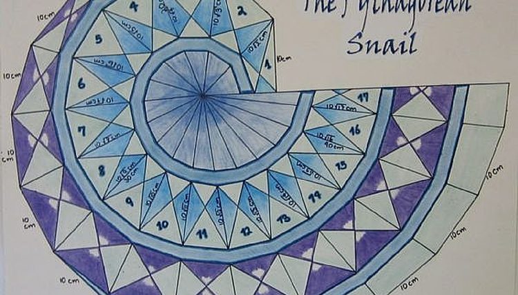 pythagorean spiral art ideas